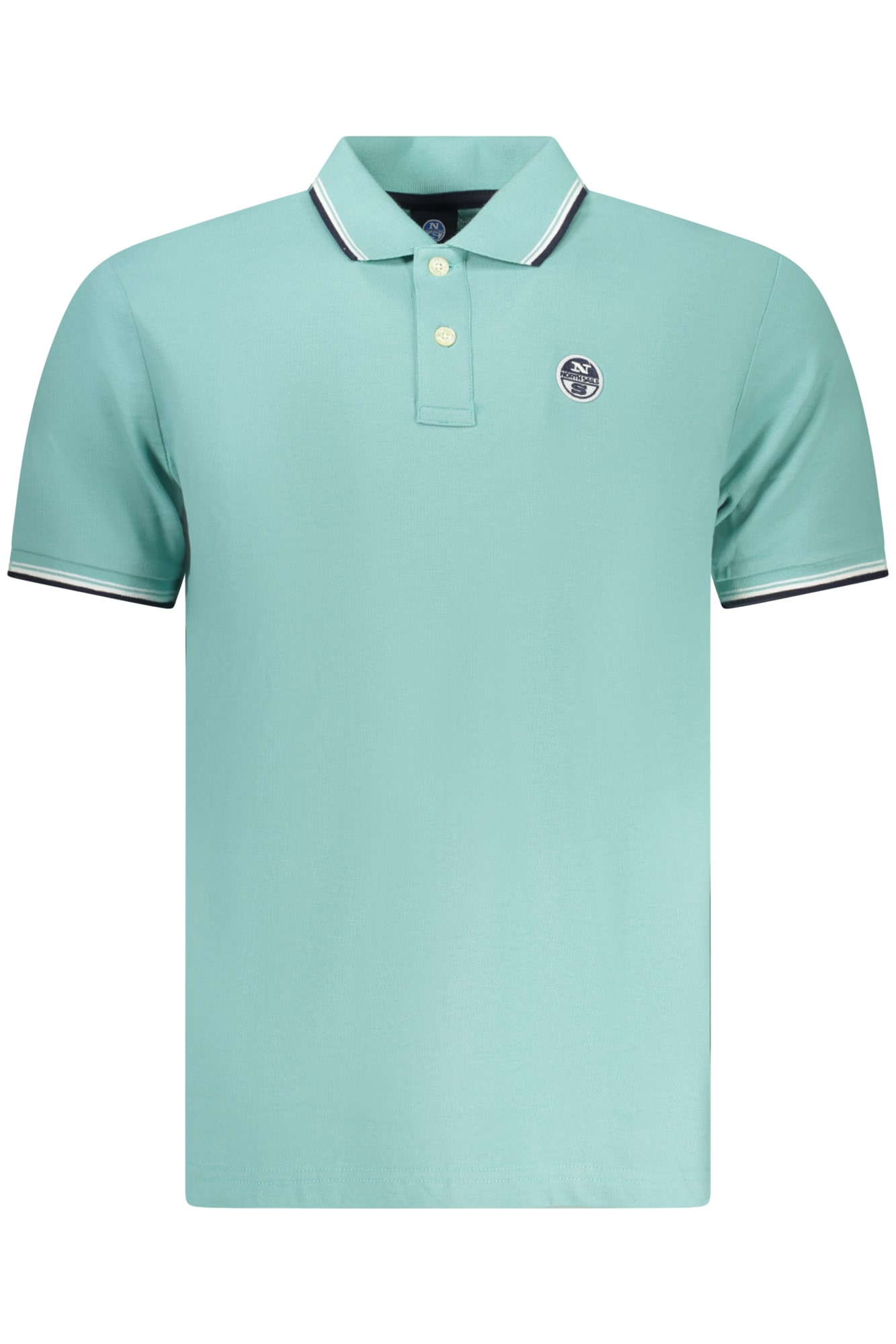 northsailspolomanichecorteuomoazzurro_1 NORTH SAILS MEN'S SHORT-SLEEVE POLO SHIRT, BLUE - Image 1