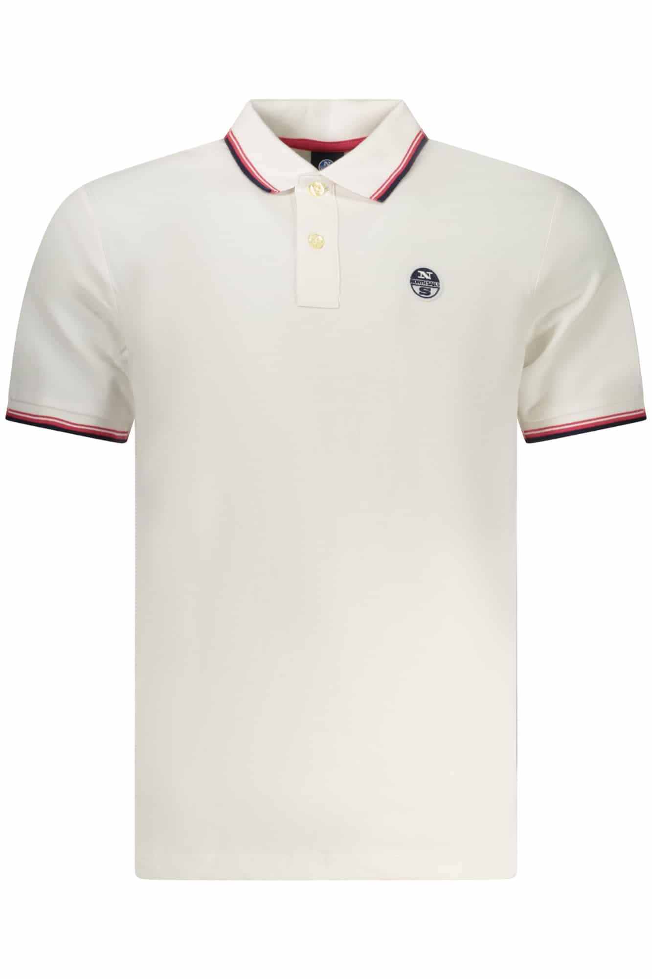 northsailspolomanichecorteuomobianco_1 NORTH SAILS MEN'S SHORT-SLEEVE POLO SHIRT WHITE - Image 1