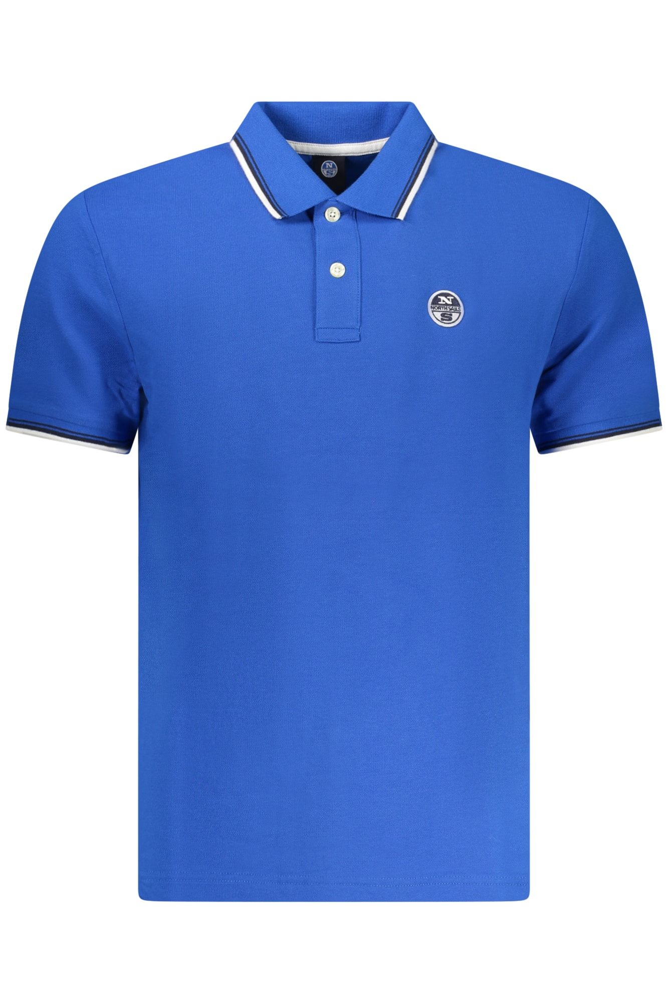 northsailspolomanichecorteuomoblu_1 NORTH SAILS MEN'S SHORT-SLEEVE POLO SHIRT, BLUE - Image 1