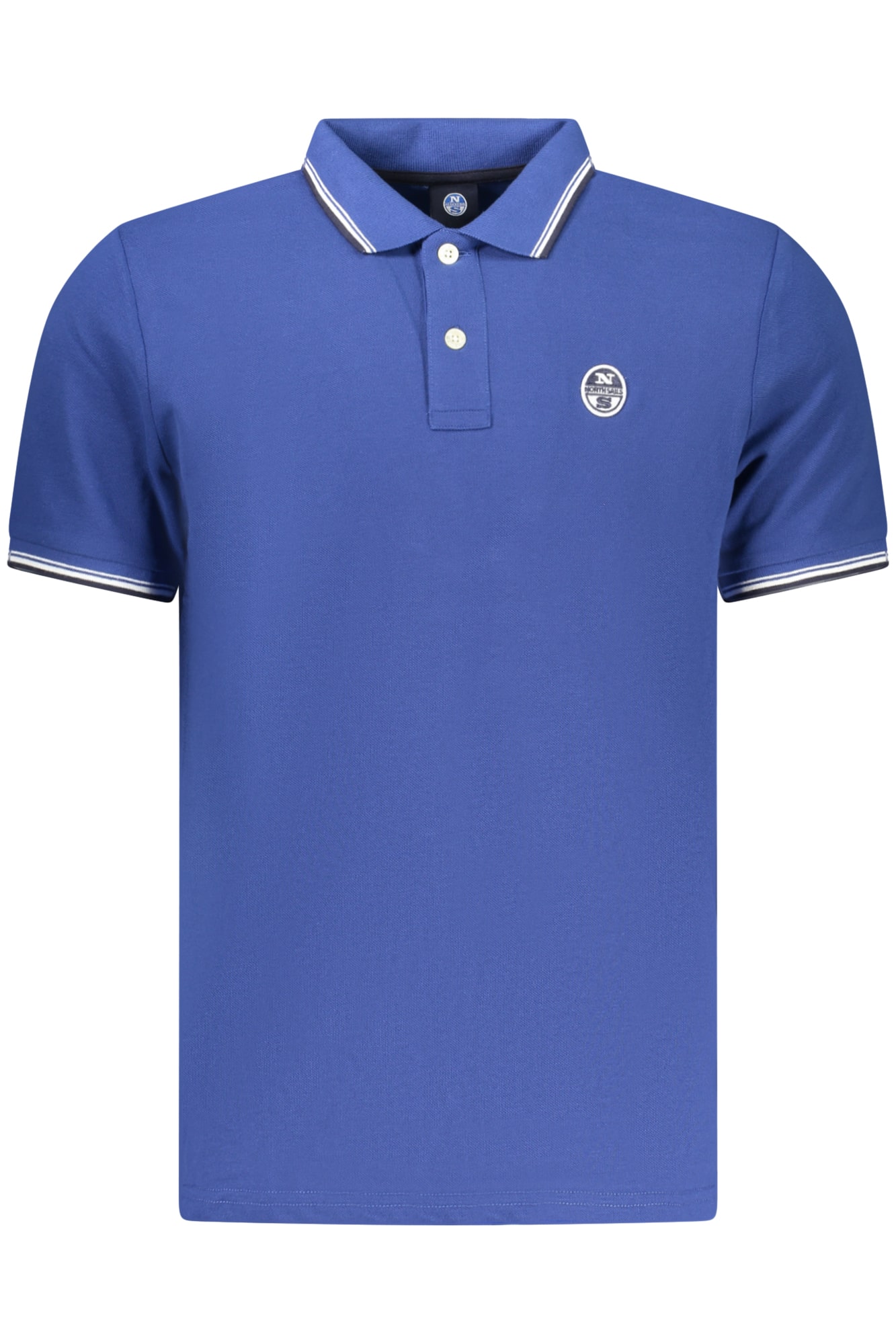 northsailspolomanichecorteuomoblu_1 NORTH SAILS MEN'S SHORT-SLEEVE POLO SHIRT, BLUE - Image 1