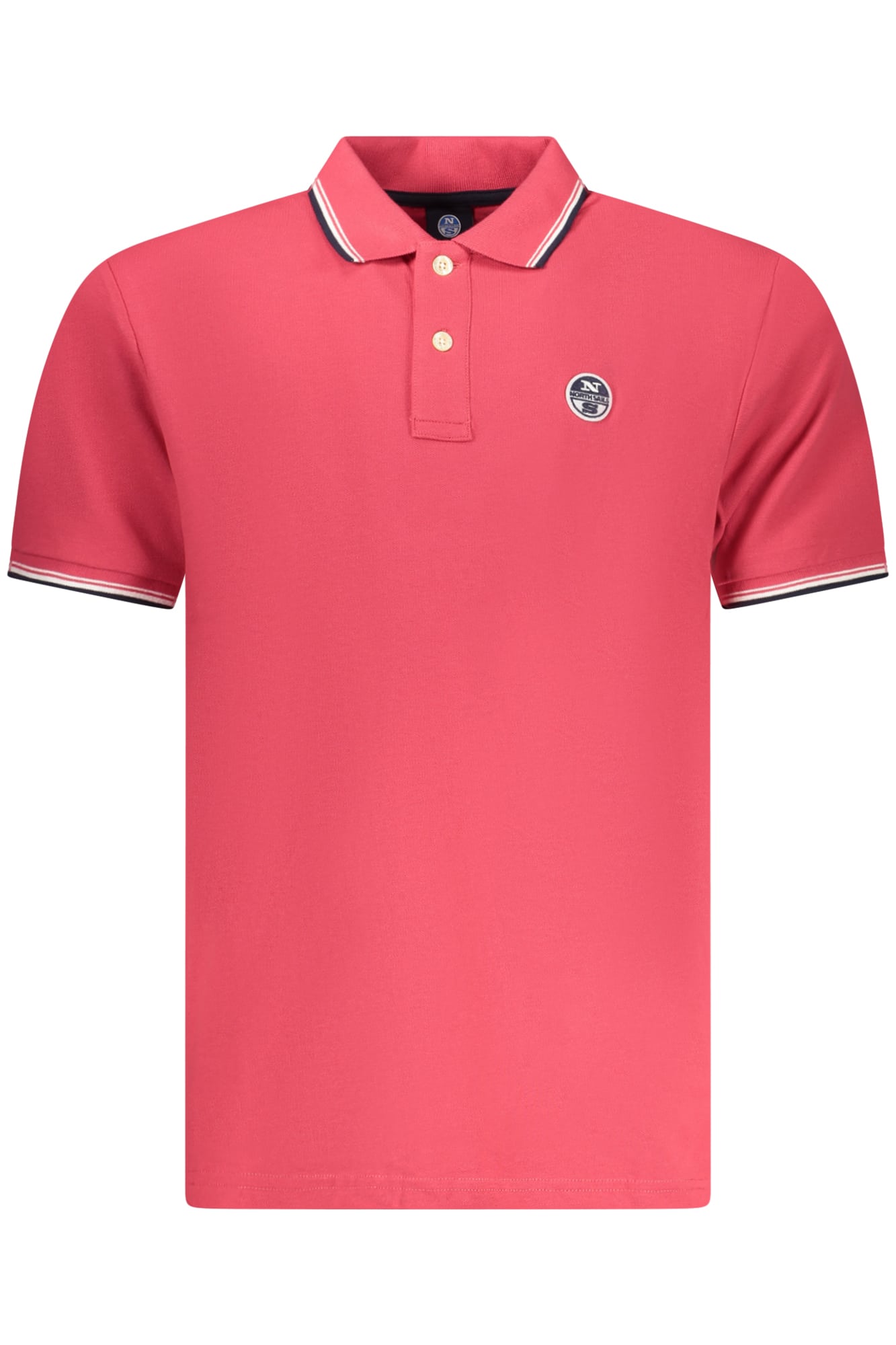 northsailspolomanichecorteuomorosso_1 NORTH SAILS MEN'S SHORT-SLEEVED POLO SHIRT, RED - Image 1