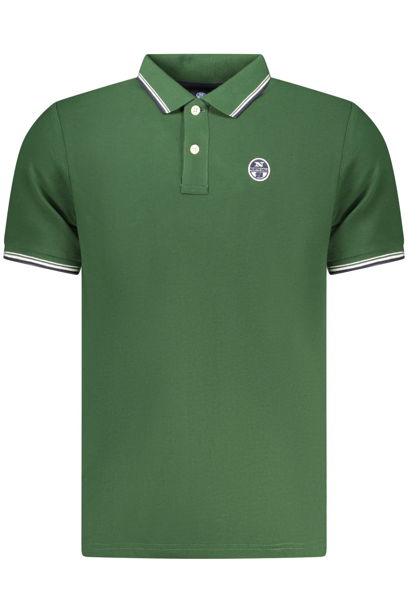 northsailspolomanichecorteuomoverde_1 NORTH SAILS MEN'S SHORT-SLEEVED POLO SHIRT, GREEN - Image 1