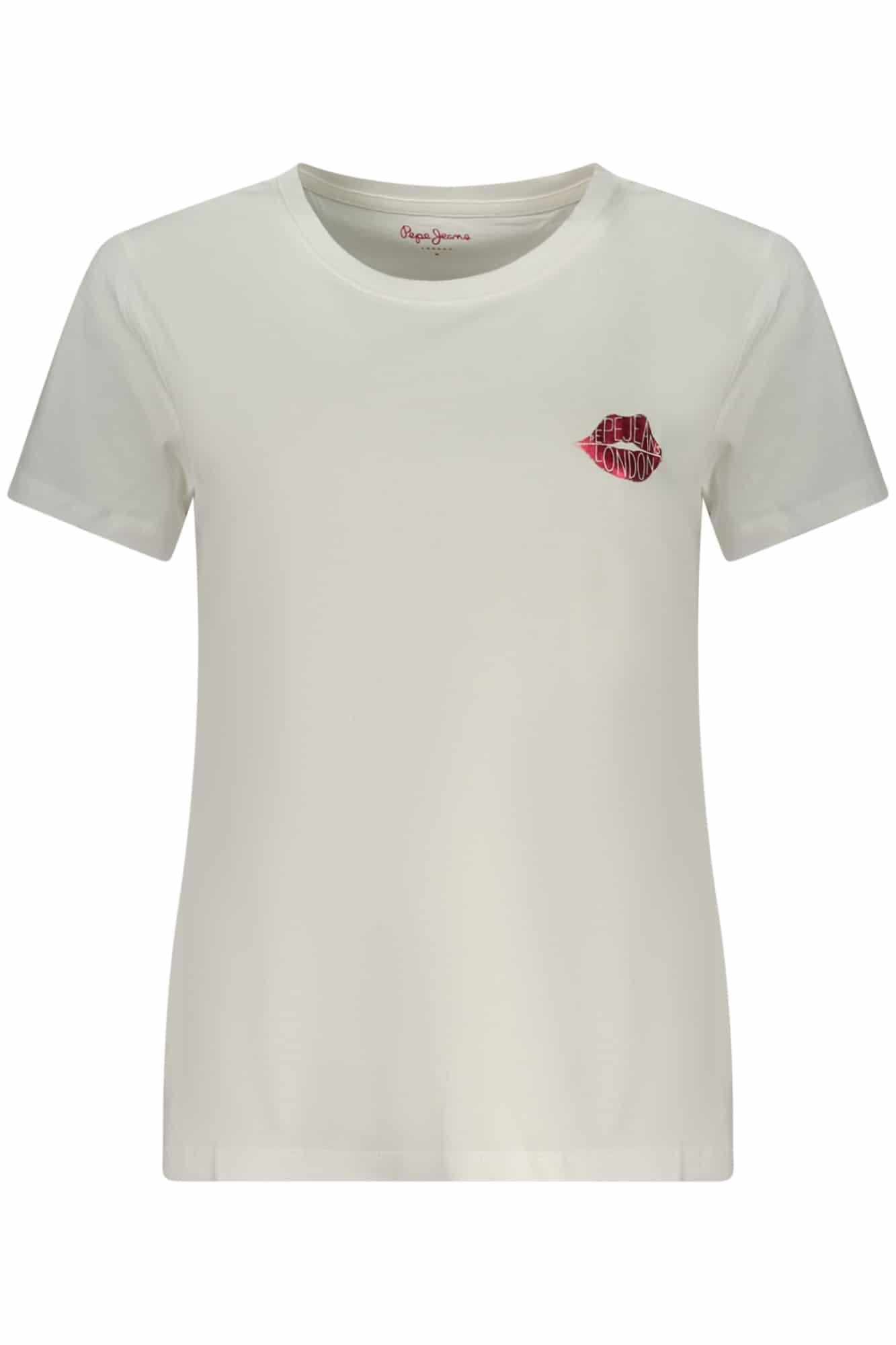 pepejeanst-shirtmanichecortedonnabianco_1 PEPE JEANS WOMEN'S SHORT-SLEEVE T-SHIRT WHITE - Image 1