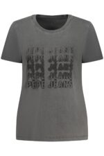 PEPE JEANS WOMEN'S SHORT-SLEEVE T-SHIRT BLACK