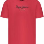 PEPE JEANS MEN'S SHORT-SLEEVED T-SHIRT, RED