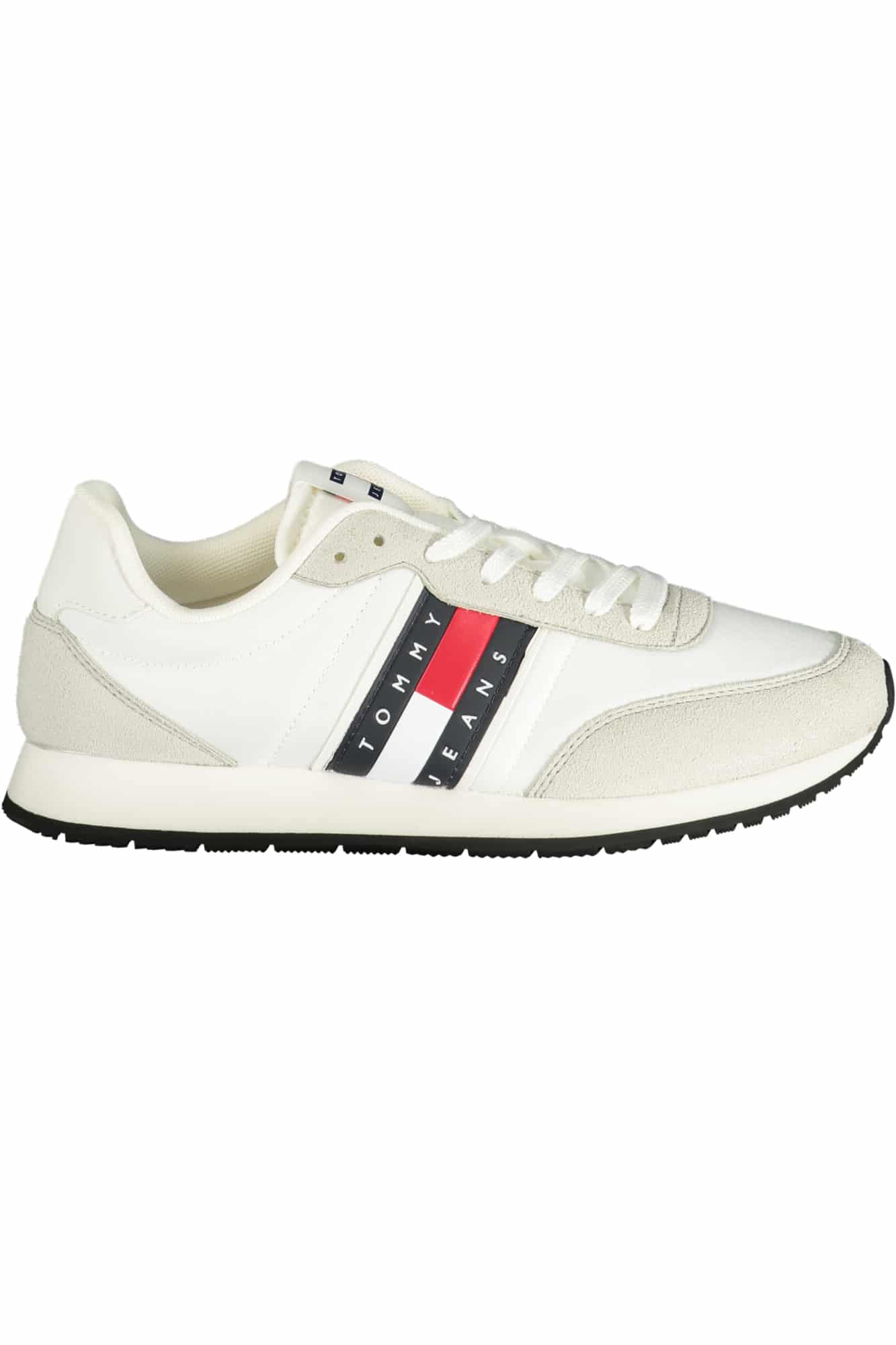 tommyhilfigercalzaturasportivauomobianco_1 TOMMY HILFIGER MEN'S WHITE SPORTS SHOES - Image 1
