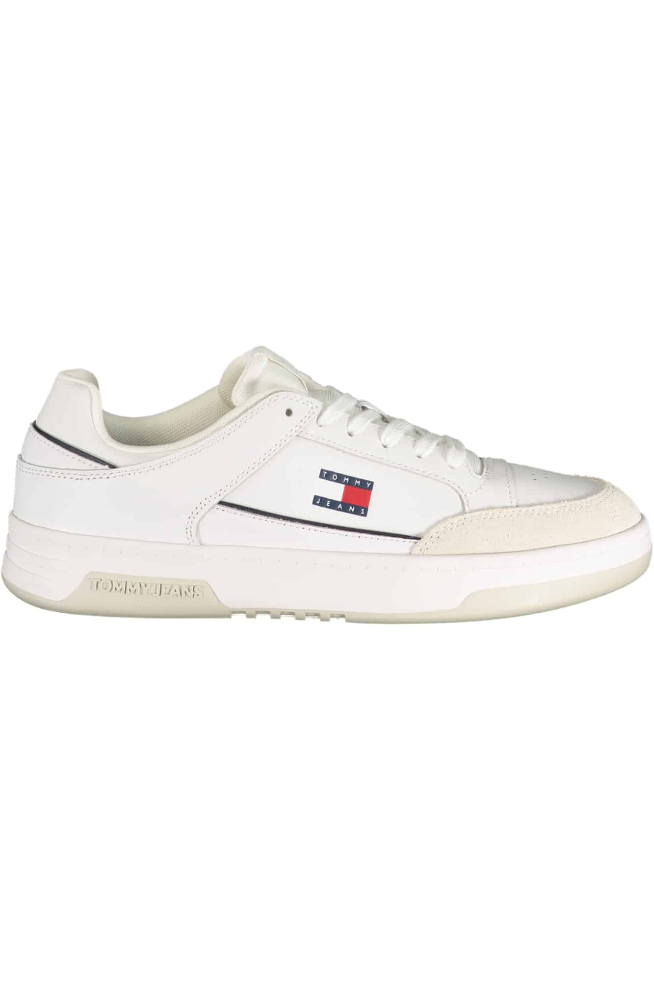 tommyhilfigercalzaturasportivauomobianco_1 TOMMY HILFIGER MEN'S WHITE SPORTS SHOES - Image 1