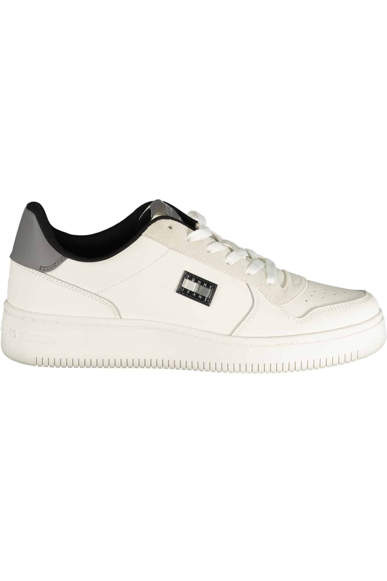 tommyhilfigercalzaturasportivauomobianco_1 TOMMY HILFIGER MEN'S WHITE SPORTS SHOES - Image 1