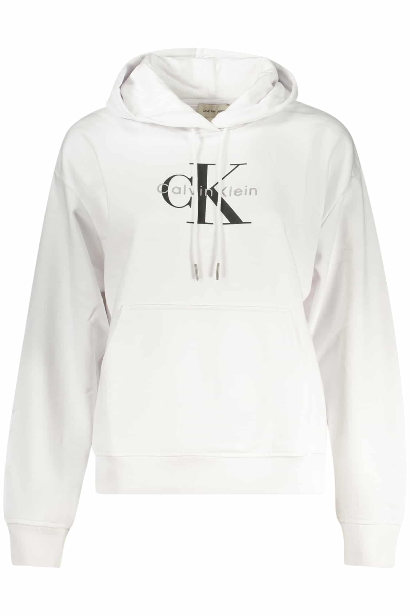 calvinkleinfelpasenzazipdonnabianco_1 CALVIN KLEIN WOMEN'S ZIP-UP SWEATSHIRT WHITE - Image 1