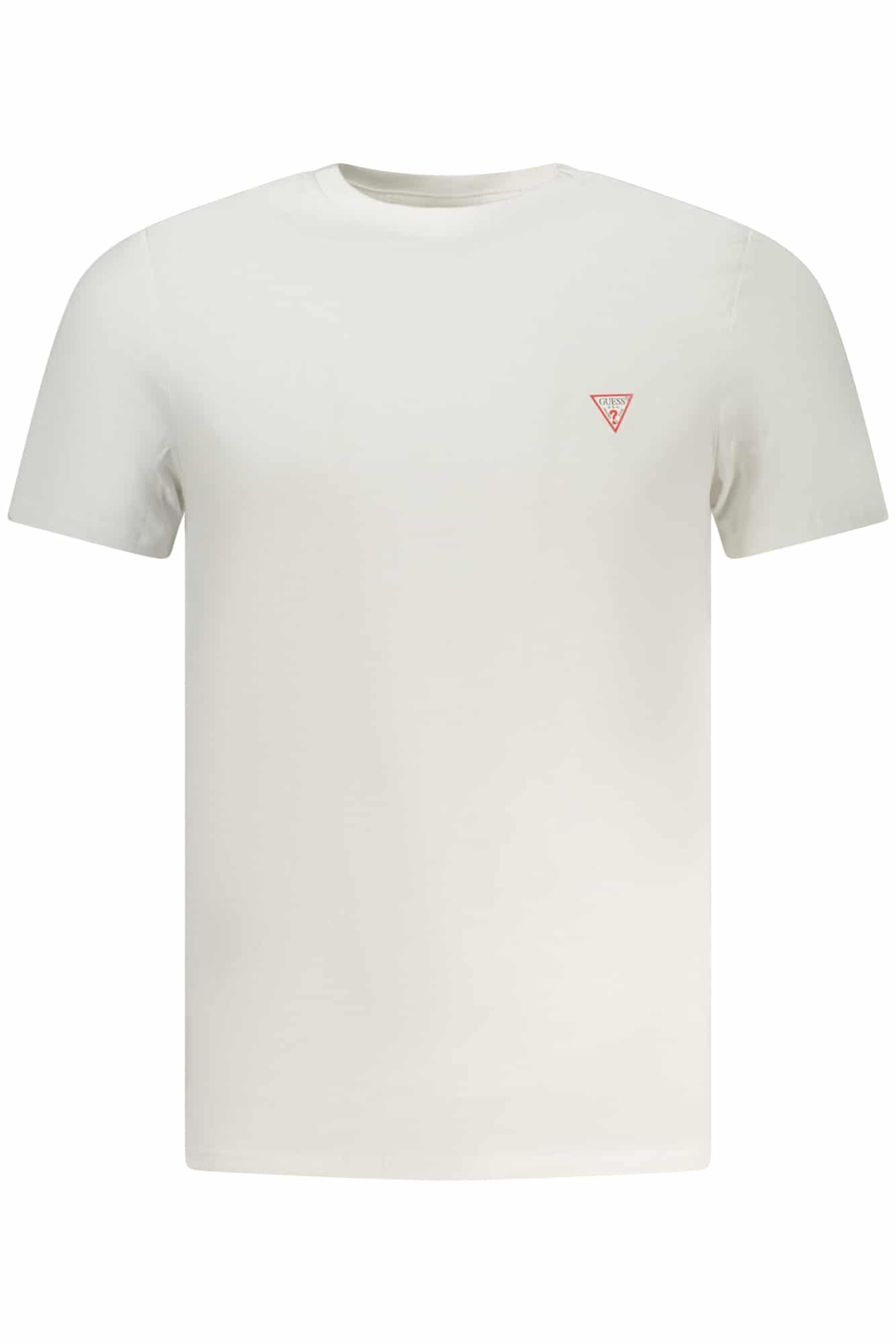 guessjeanst-shirtmanichecorteuomobianco_1 GUESS JEANS MEN'S SHORT-SLEEVED T-SHIRT WHITE - Image 1