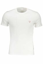 GUESS JEANS WHITE MEN'S SHORT SLEEVED T-SHIRT
