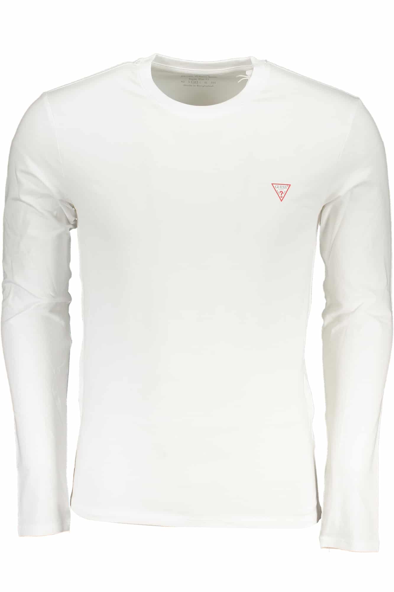 guessjeanst-shirtmanichelungheuomobianco_1 GUESS JEANS MEN'S LONG SLEEVE T-SHIRT WHITE - Image 1