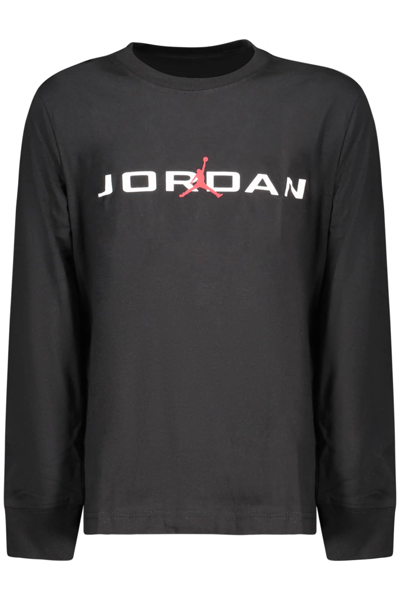 jordant-shirtmanichelunghebambinonero_1 JORDAN LONG-SLEEVED T-SHIRT FOR KIDS, BLACK - Image 1