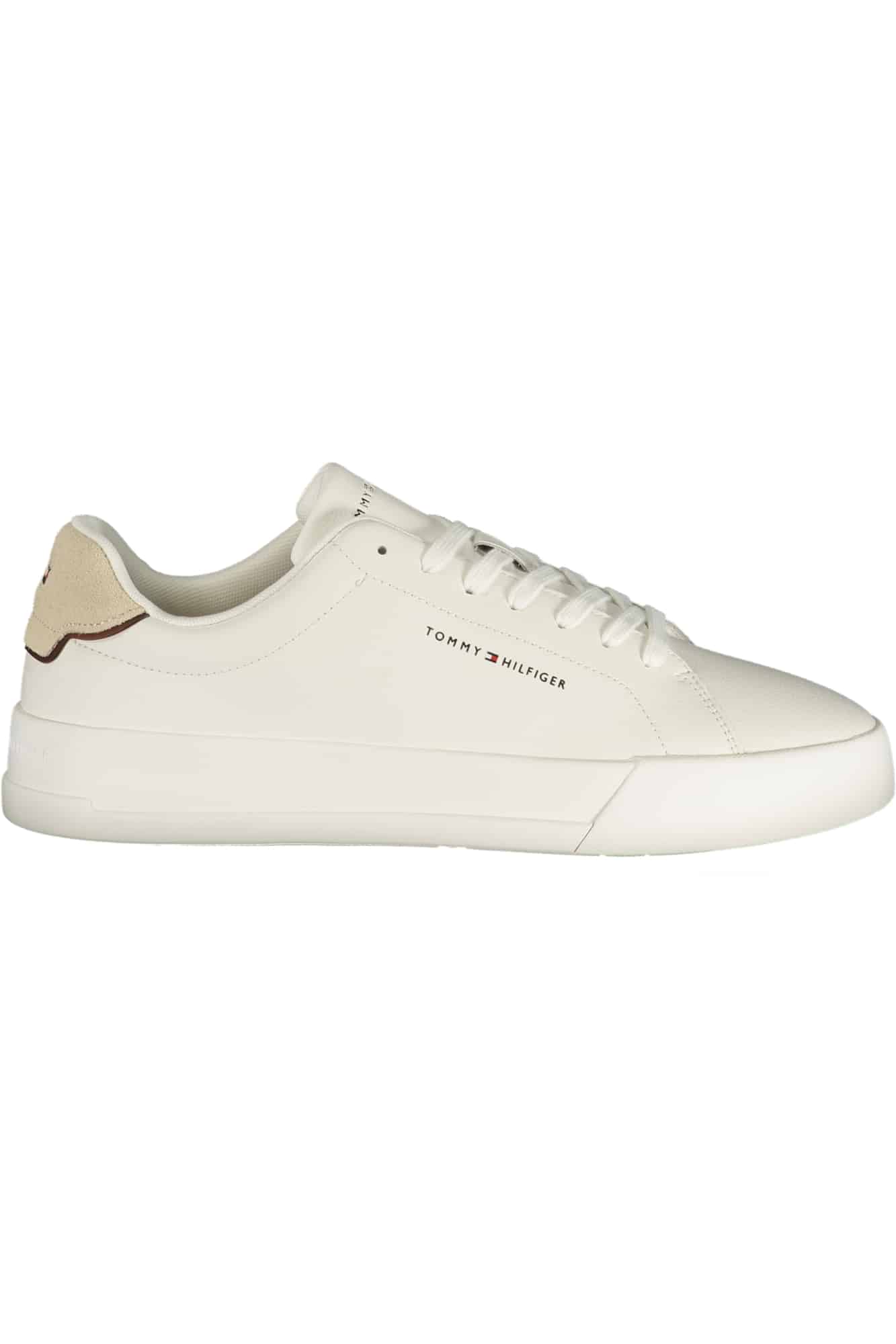 tommyhilfigercalzaturasportivauomobianco_1 TOMMY HILFIGER MEN'S WHITE SPORTS SHOES - Image 1