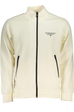 US GRAND MEN'S WHITE ZIP-UP SWEATSHIRT