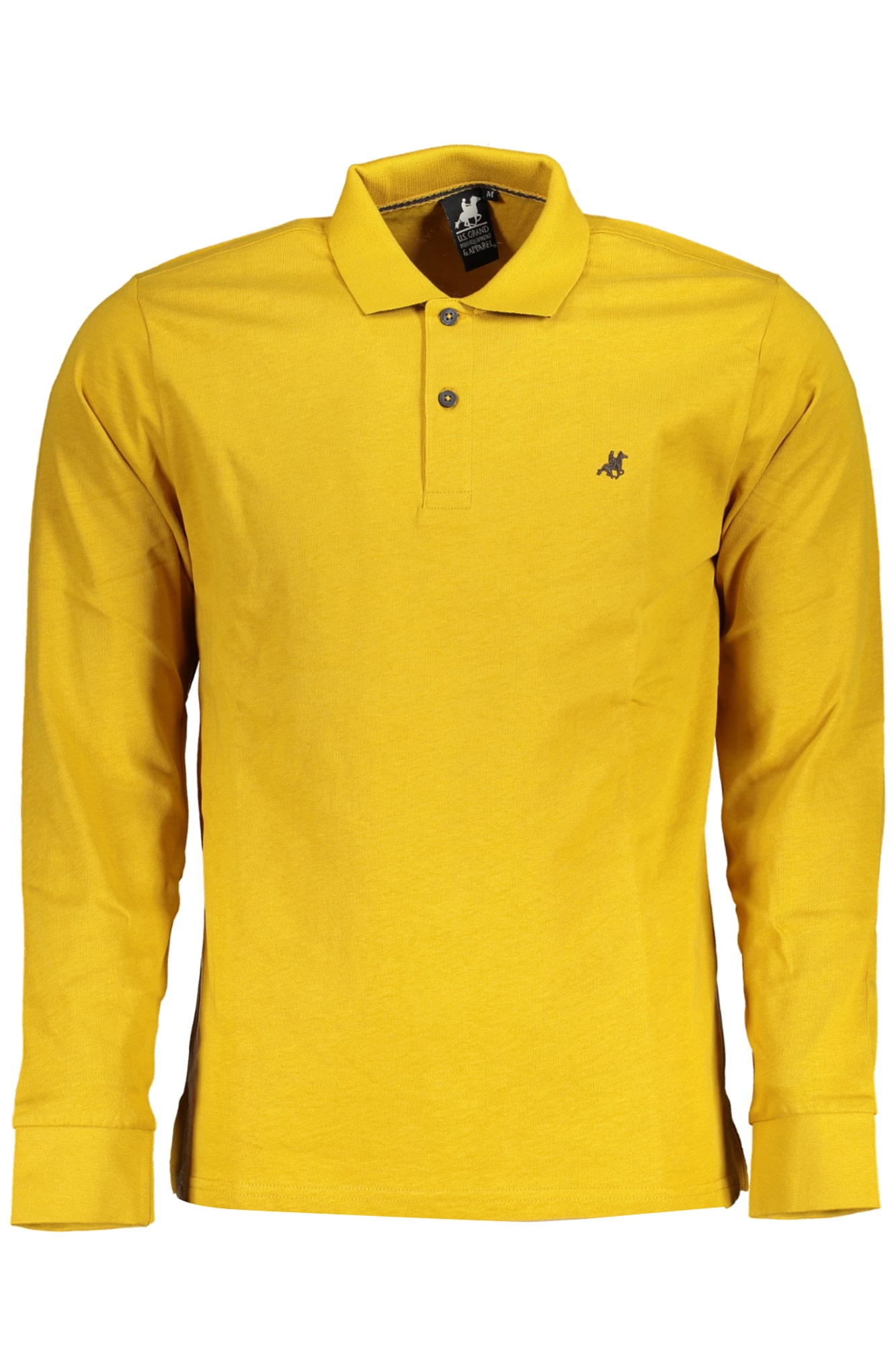 usgrandpolopolomanichelungheuomogiallo_1 US GRAND POLO LONG SLEEVE MEN'S YELLOW - Image 1