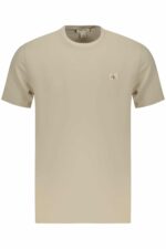 CALVIN KLEIN MEN'S SHORT-SLEEVE T-SHIRT BEIGE