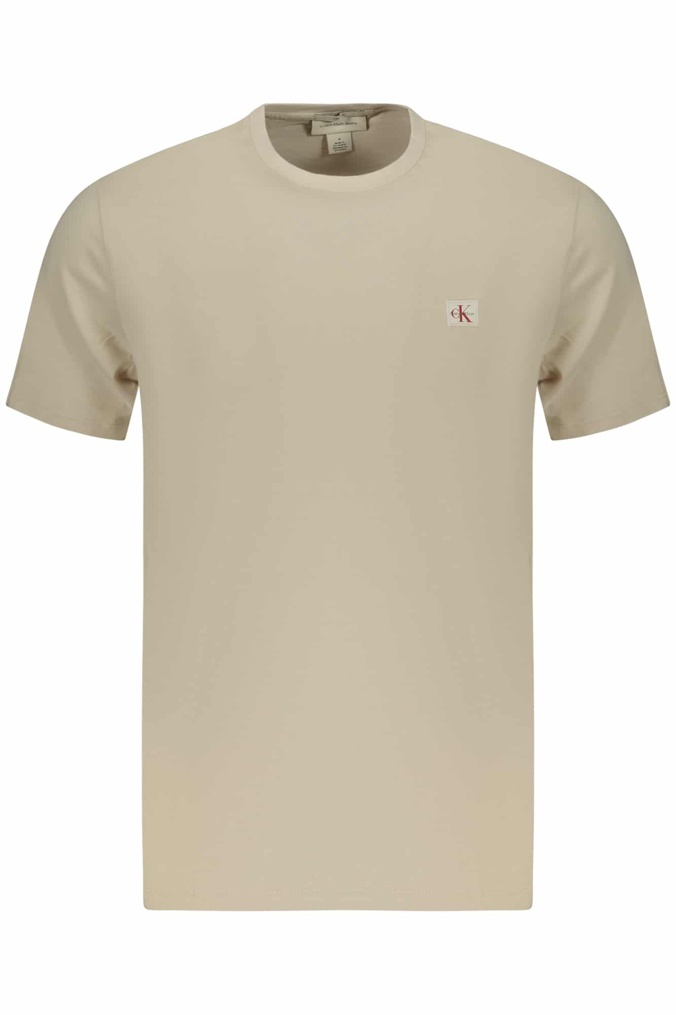 calvinkleint-shirtmanichecorteuomobeige_1 CALVIN KLEIN MEN'S SHORT-SLEEVE T-SHIRT BEIGE - Image 1