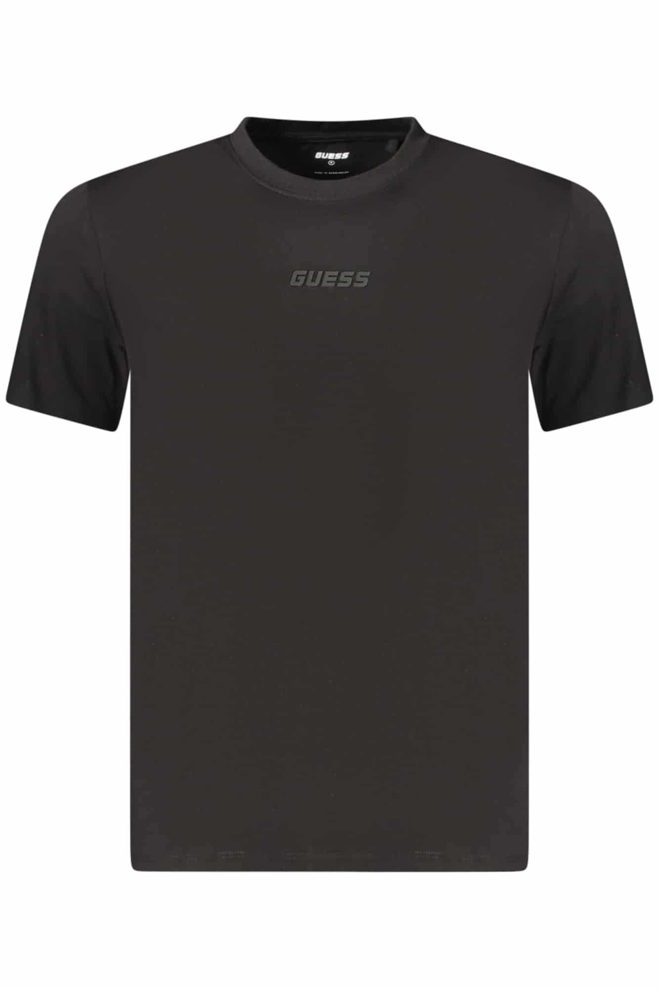 guessjeanst-shirtmanichecorteuomonero_1 GUESS JEANS MEN'S SHORT-SLEEVED T-SHIRT BLACK - Image 1