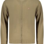 NAPAPIJRI MEN'S GREEN CARDIGAN