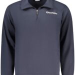 SUPERGA MEN'S BLUE ZIP-UP SWEATSHIRT