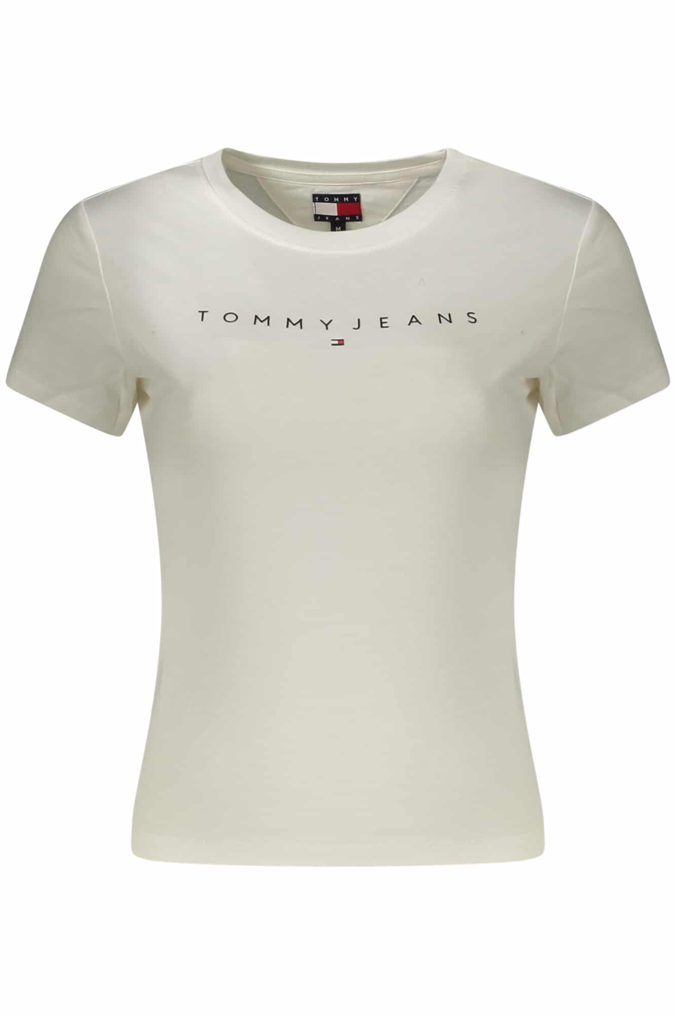 tommyhilfigert-shirtmanichecortedonnabianco_1 TOMMY HILFIGER WOMEN'S SHORT-SLEEVE T-SHIRT WHITE - Image 1