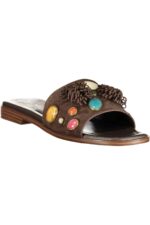 TWINSET WOMEN'S BROWN SLIPPER FOOTWEAR - Image 2