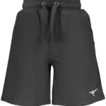 MILITARY ACADEMY MEN'S BLACK SHORT TRACKSUIT TROUSERS