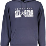 CONVERSE MEN'S BLUE ZIP-UP SWEATSHIRT