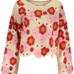 DESIGUAL WOMEN'S BEIGE SWEATER