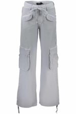 DESIGUAL WOMEN'S LIGHT BLUE TROUSERS