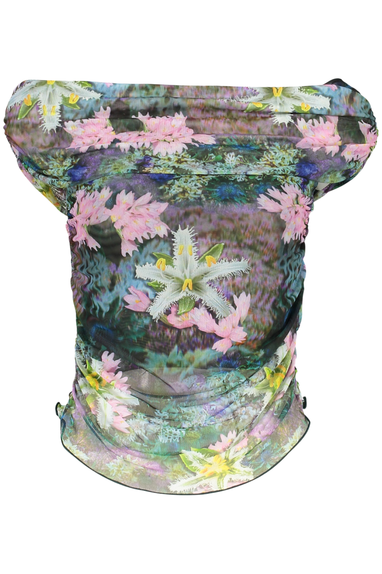 desigualt-shirtmanichecortedonnaverde_1 DESIGUAL WOMEN'S SHORT-SLEEVED T-SHIRT GREEN - Image 1