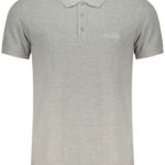 ELLESSE MEN'S SHORT-SLEEVE POLO SHIRT, GREY