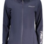 FREDDY WOMEN'S BLUE ZIP-UP SWEATSHIRT