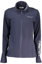 FREDDY WOMEN'S BLUE ZIP-UP SWEATSHIRT