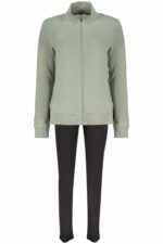 FREDDY WOMEN'S GREEN ZIP-UP SWEATSHIRT