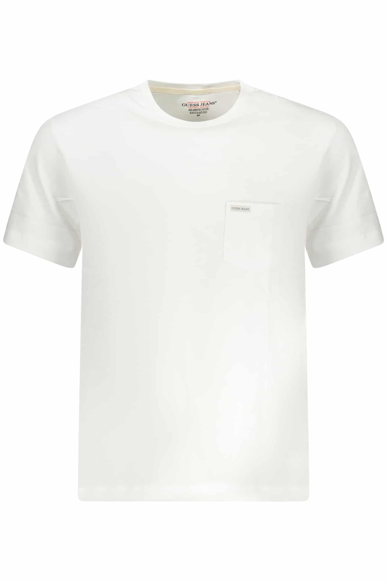 guessjeanst-shirtmanichecorteuomobianco_1 GUESS JEANS SHORT SLEEVE T-SHIRT MEN WHITE - Image 1