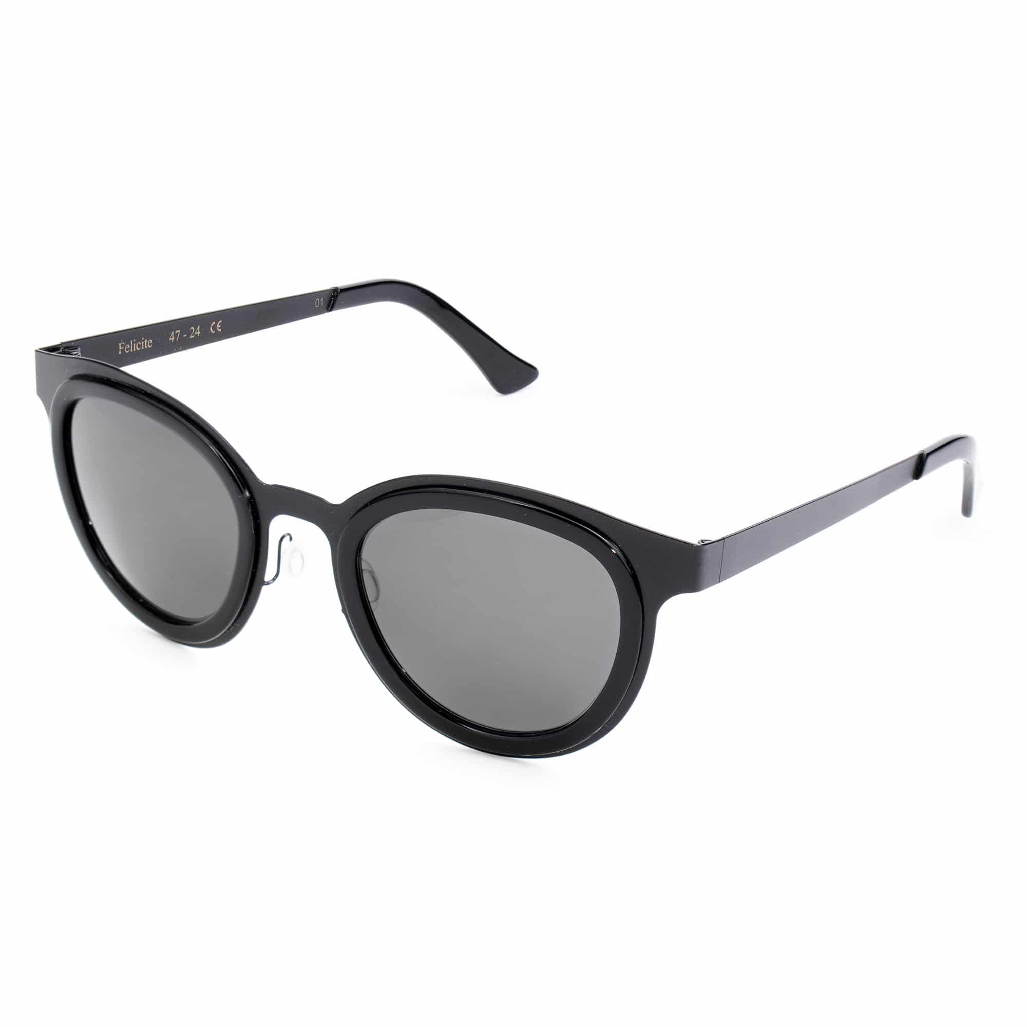FELICITE-BLACK-01 SUNGLASSES LGR UNISEX FELI-BLACK01 (Lens/Bridge/Temple) 47/24/145 mm) - Image 1