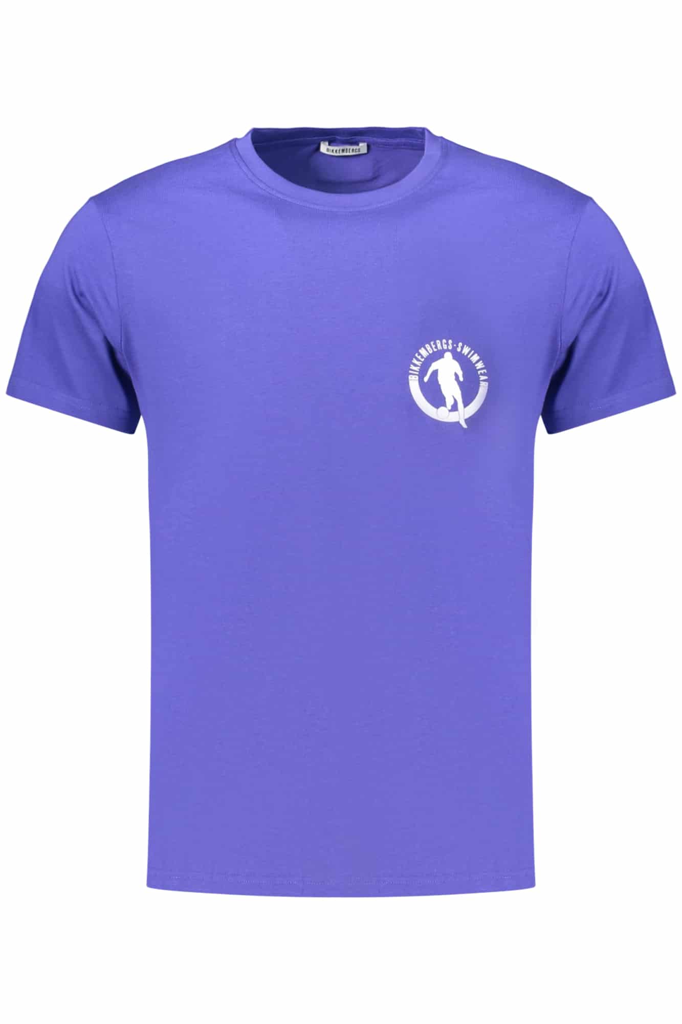 bikkembergst-shirtmanichecorteuomoblu_1 BIKKEMBERGS MEN'S SHORT-SLEEVE T-SHIRT BLUE - Image 1