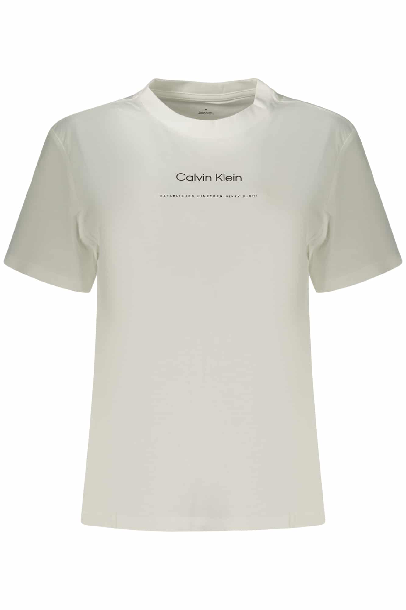 calvinkleint-shirtmanichecortedonnabianco_1 CALVIN KLEIN WOMEN'S SHORT-SLEEVE T-SHIRT WHITE - Image 1