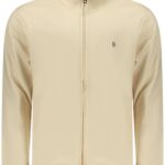 COVERI MOVING MEN'S BEIGE ZIP-UP SWEATSHIRT