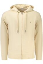 COVERI MOVING MEN'S BEIGE ZIP-UP SWEATSHIRT