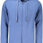 COVERI MOVING MEN'S BLUE ZIP-UP SWEATSHIRT