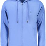 COVERI MOVING MEN'S BLUE ZIP-UP SWEATSHIRT