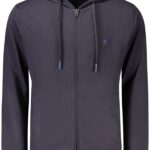 COVERI MOVING MEN'S BLUE ZIP-UP SWEATSHIRT
