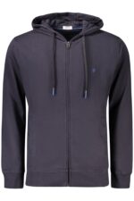 COVERI MOVING MEN'S BLUE ZIP-UP SWEATSHIRT