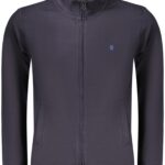 COVERI MOVING MEN'S BLUE ZIP-UP SWEATSHIRT
