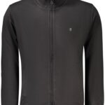 COVERI MOVING MEN'S BLACK ZIP-UP SWEATSHIRT