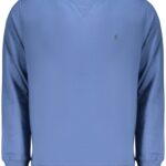 COVERI MOVING MEN'S BLUE ZIP-LESS SWEATSHIRT
