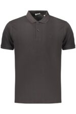 COVERI MOVING MEN'S SHORT-SLEEVE POLO SHIRT BLACK